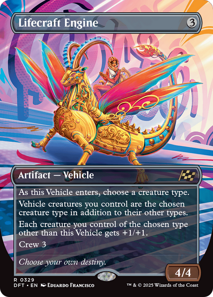 Lifecraft Engine (Borderless) (DFT-329) - Aetherdrift (Borderless) Foil