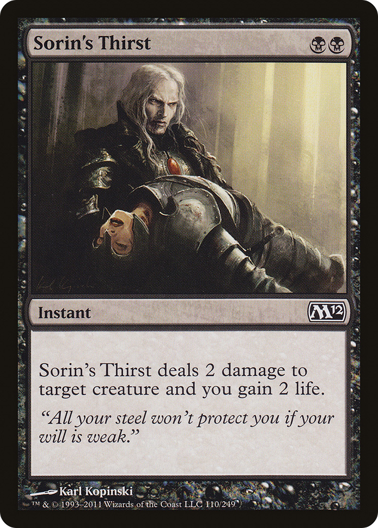 Sorin's Thirst (M12-110) - Magic 2012