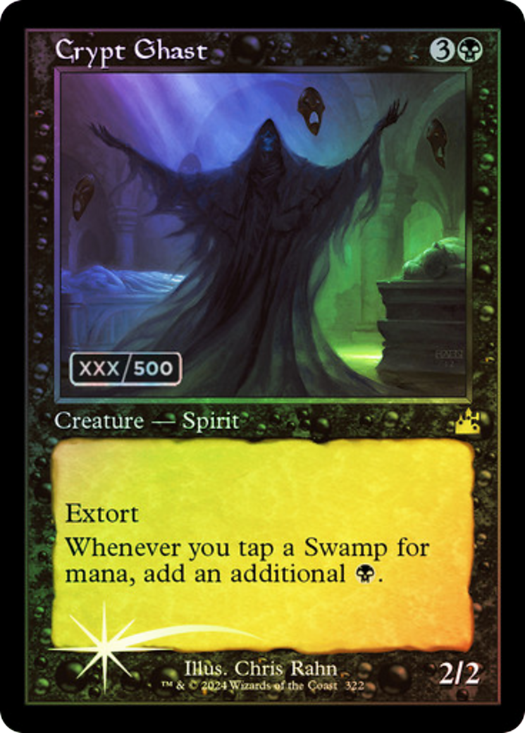 Crypt Ghast (Retro Frame) (Serial Numbered) (RVR-322) - Ravnica Remastered Foil