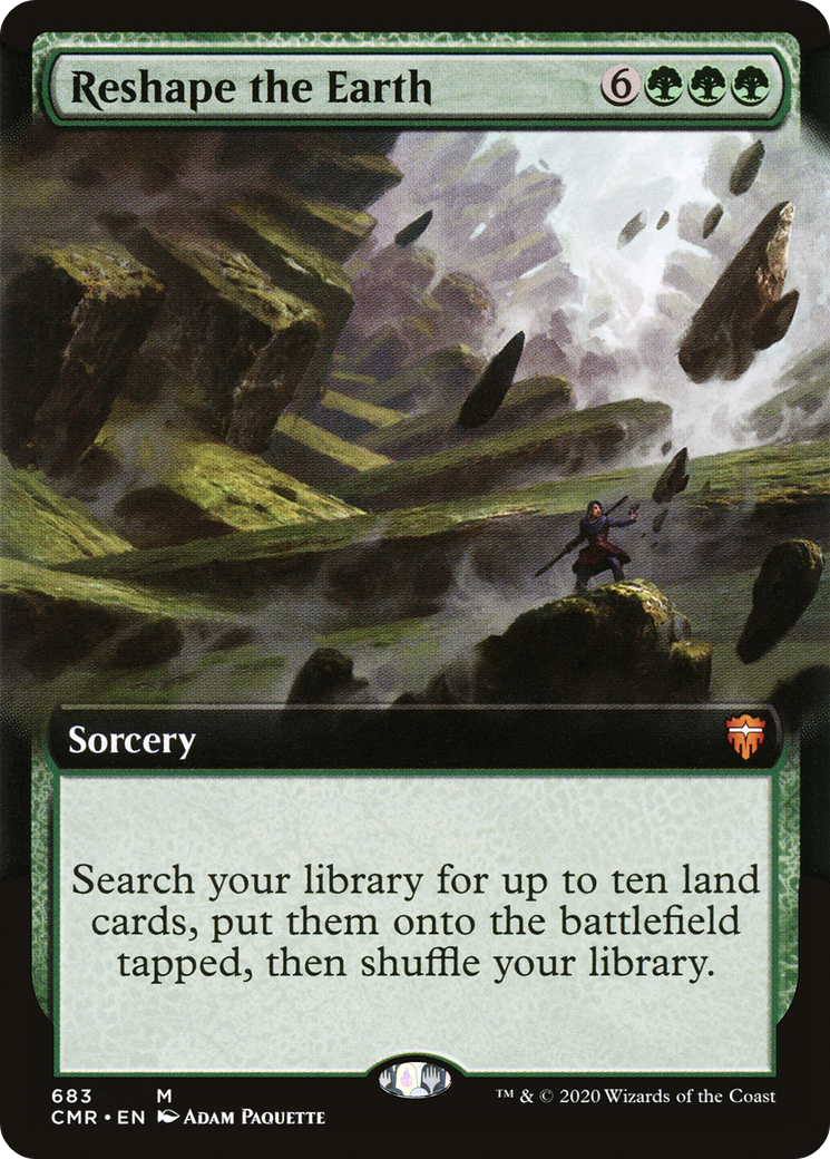 Reshape the Earth (Extended Art) (CMR-683) - Commander Legends: (Extended Art) Foil