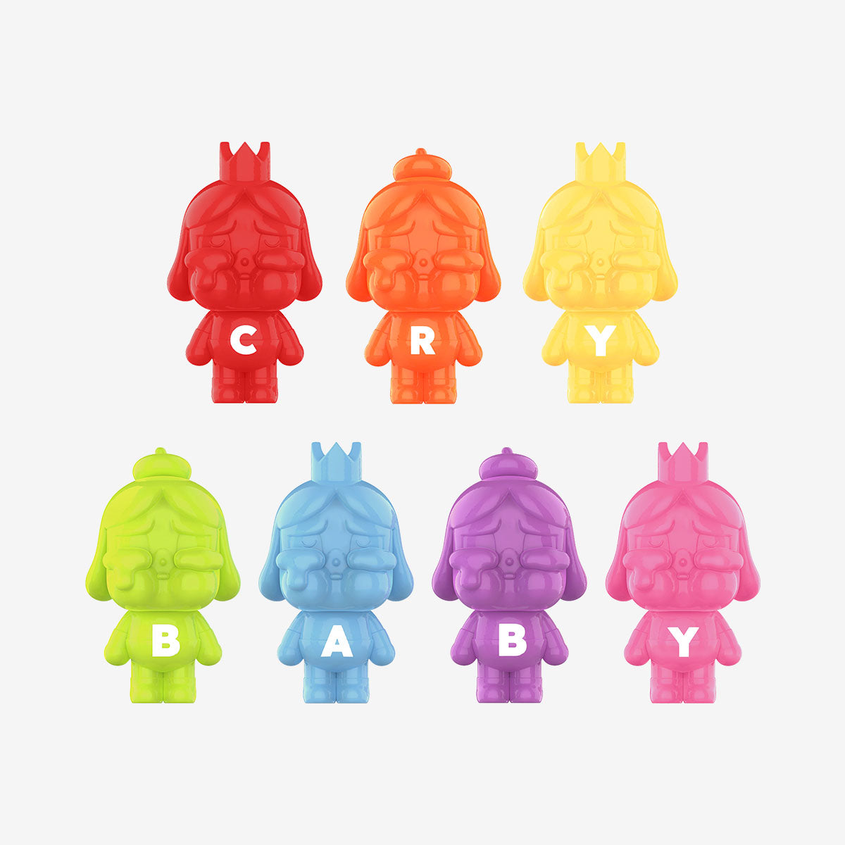 POP MART: POP BEAN CRYBABY Mini Figure Gradient Color Set