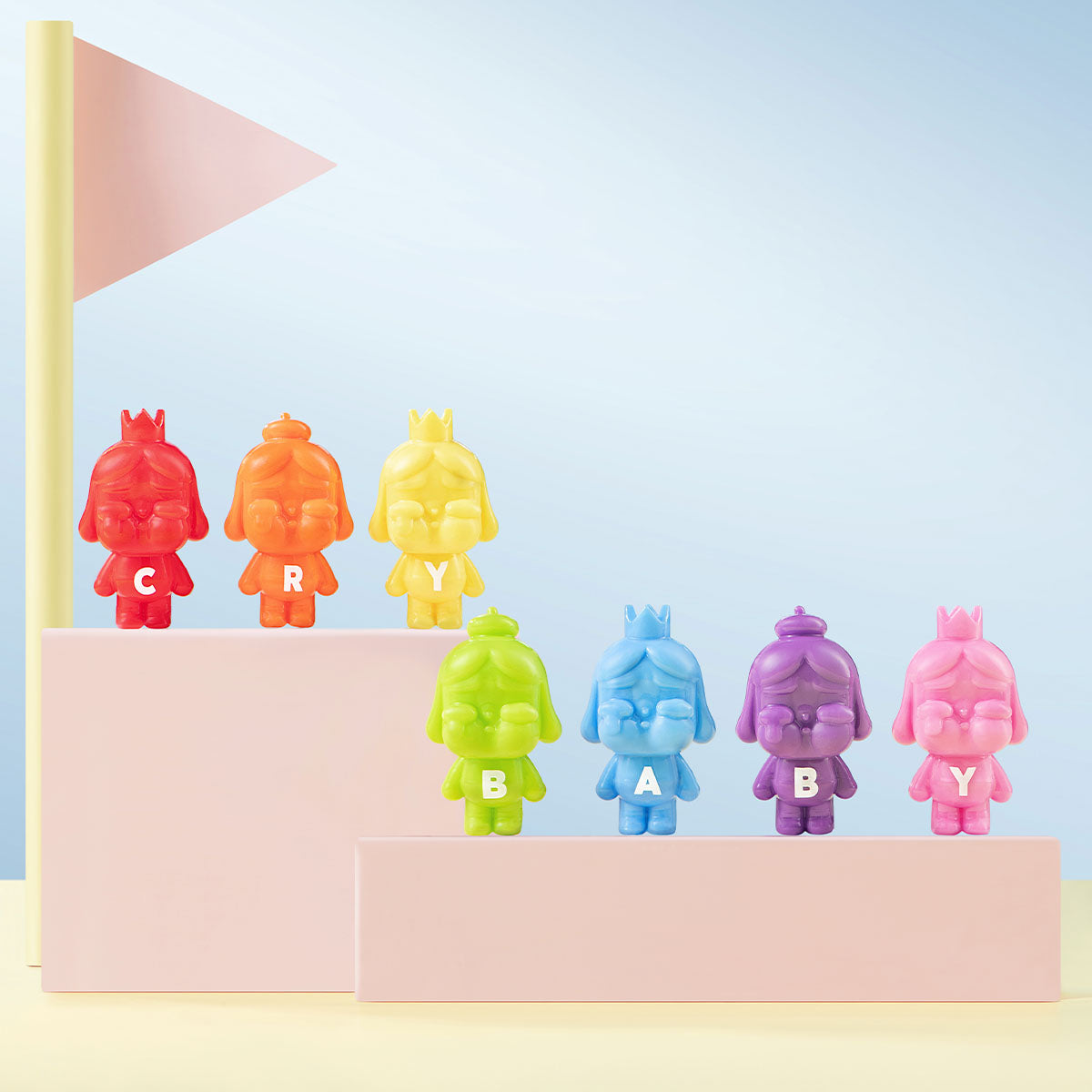 POP MART: POP BEAN CRYBABY Mini Figure Gradient Color Set