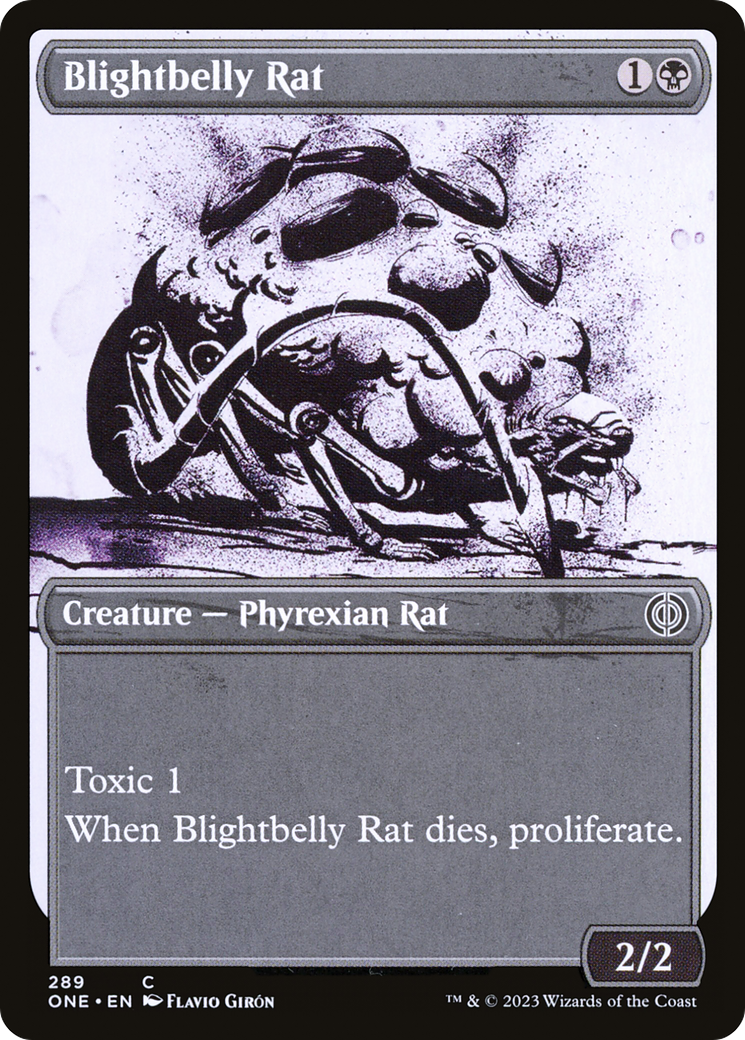 Blightbelly Rat (Showcase) (ONE-289) - Phyrexia: All Will Be One: (Showcase) Foil
