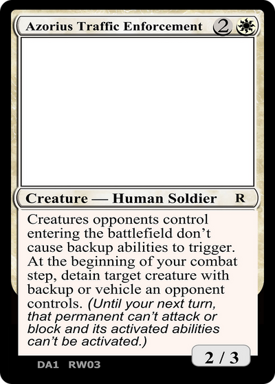 Azorius Traffic Enforcement (UNK-RW03A) - Unknown Event