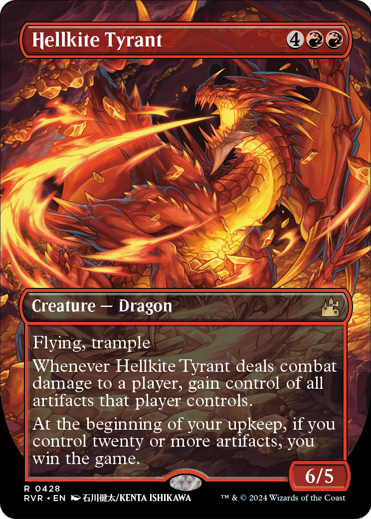 Hellkite Tyrant (Anime Borderless) (RVR-428) - Ravnica Remastered (Borderless)