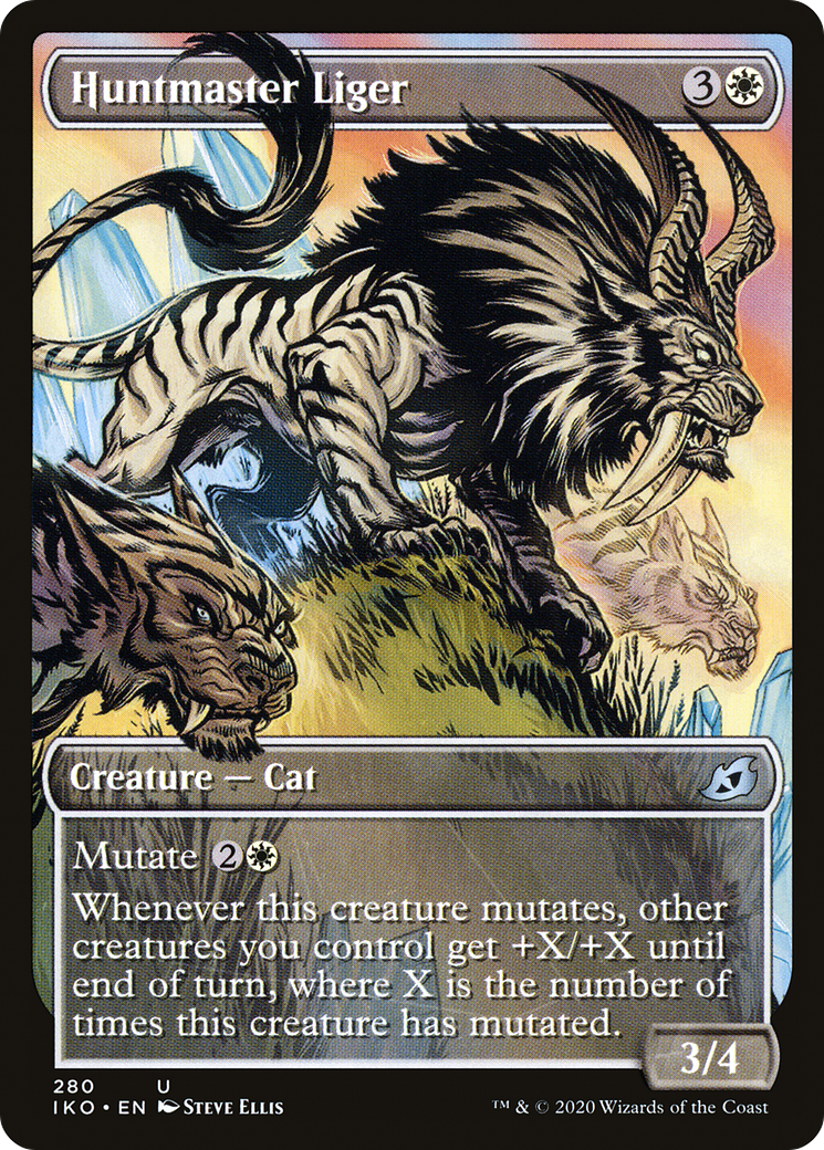 Huntmaster Liger (Showcase) (IKO-280) - Ikoria: Lair of Behemoths: (Showcase) Foil
