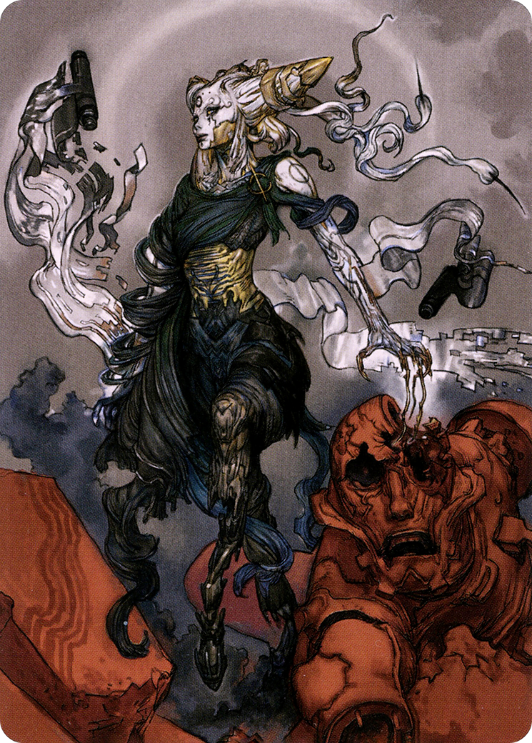 Tamiyo, Compleated Sage // Tamiyo, Compleated Sage (ANEO-076) - Neon Dynasty Art Series (Borderless) Foil