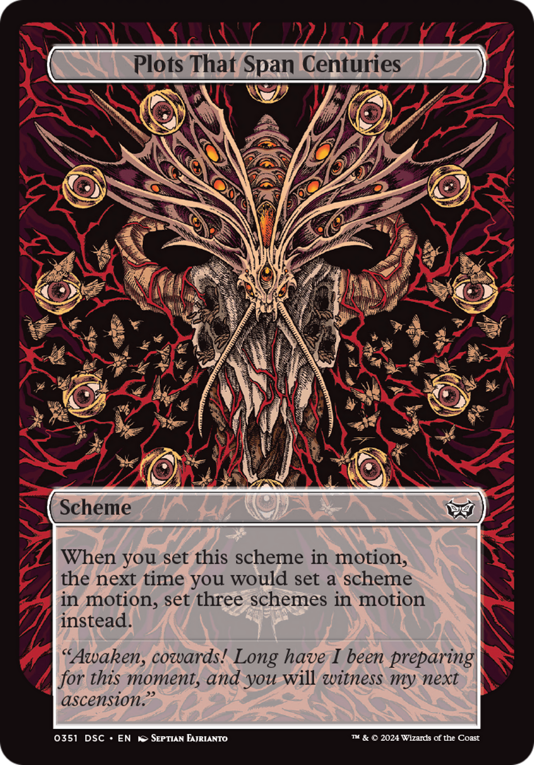 Plots That Span Centuries (Full Art) (A:DSC-351) - Duskmourn: House of Horror Commander