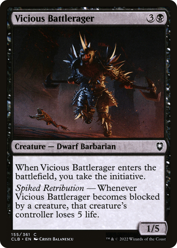 Vicious Battlerager (CLB-155) - Commander Legends: Battle for Baldur's Gate