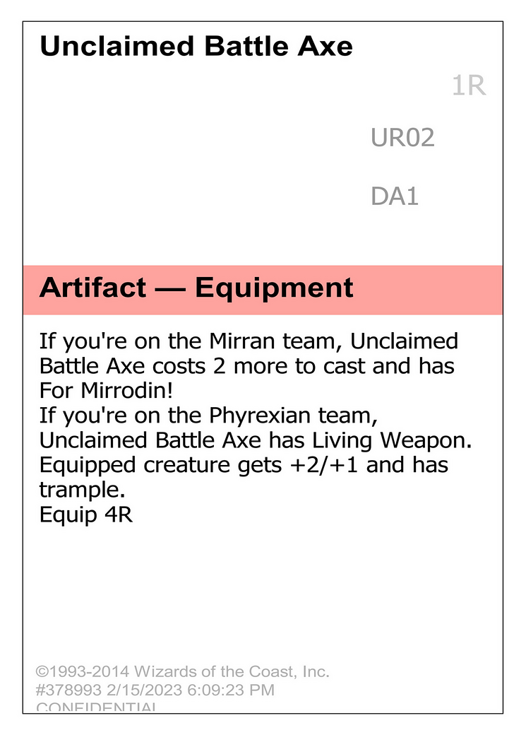 Unclaimed Battle Axe (UNK-UR02C) - Unknown Event