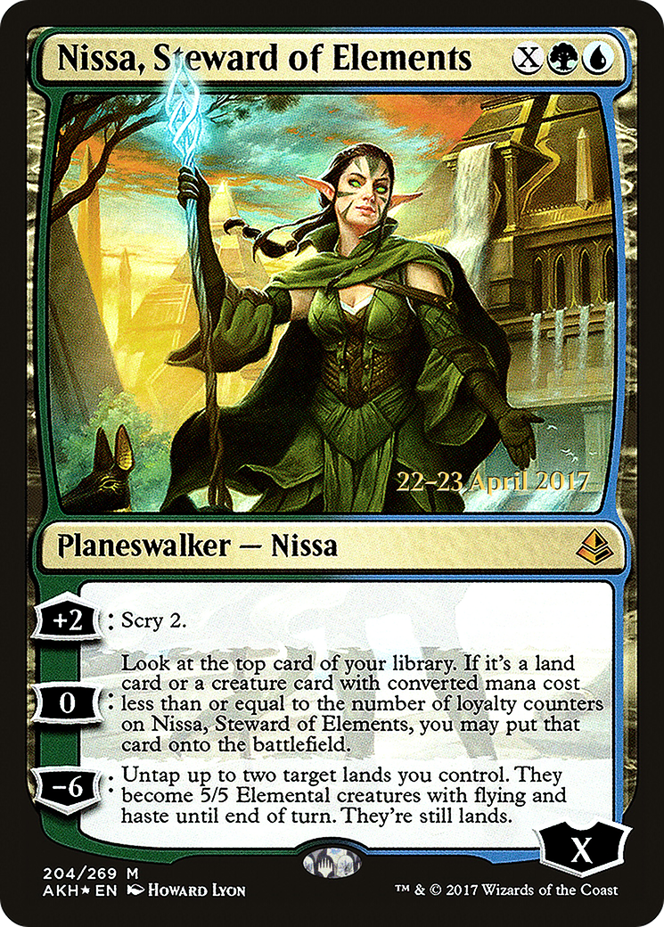 Nissa, Steward of Elements (PRE-204) - Amonkhet Promos Foil
