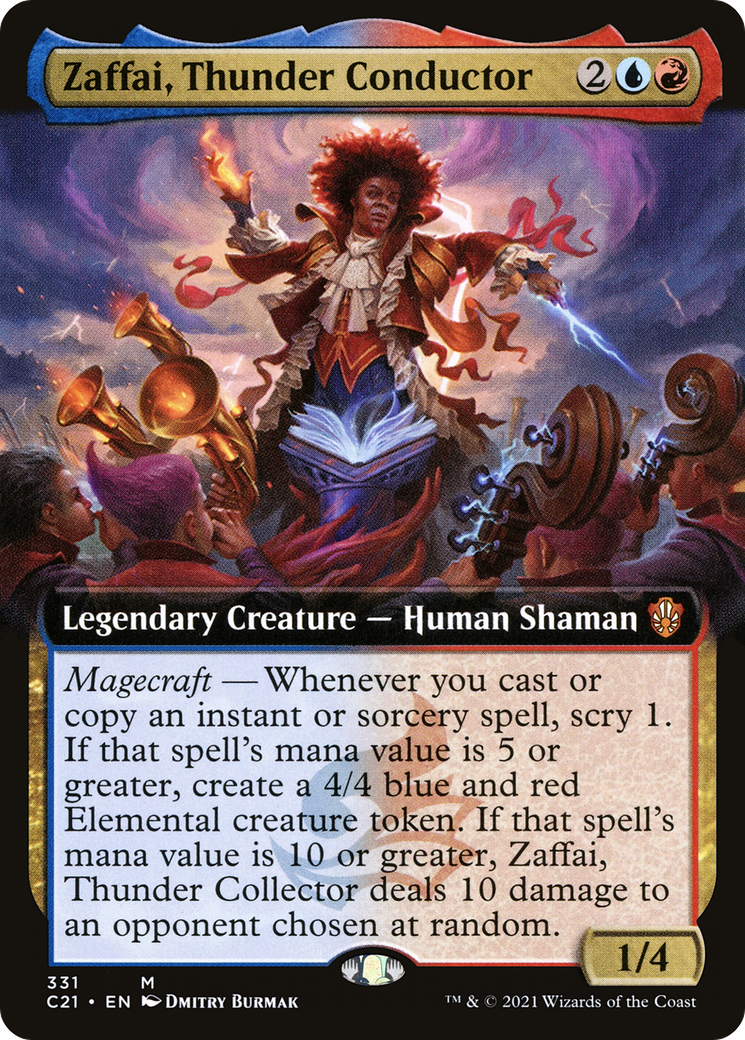 Zaffai, Thunder Conductor (Extended Art) (C21-331) - Commander 2021: (Extended Art)