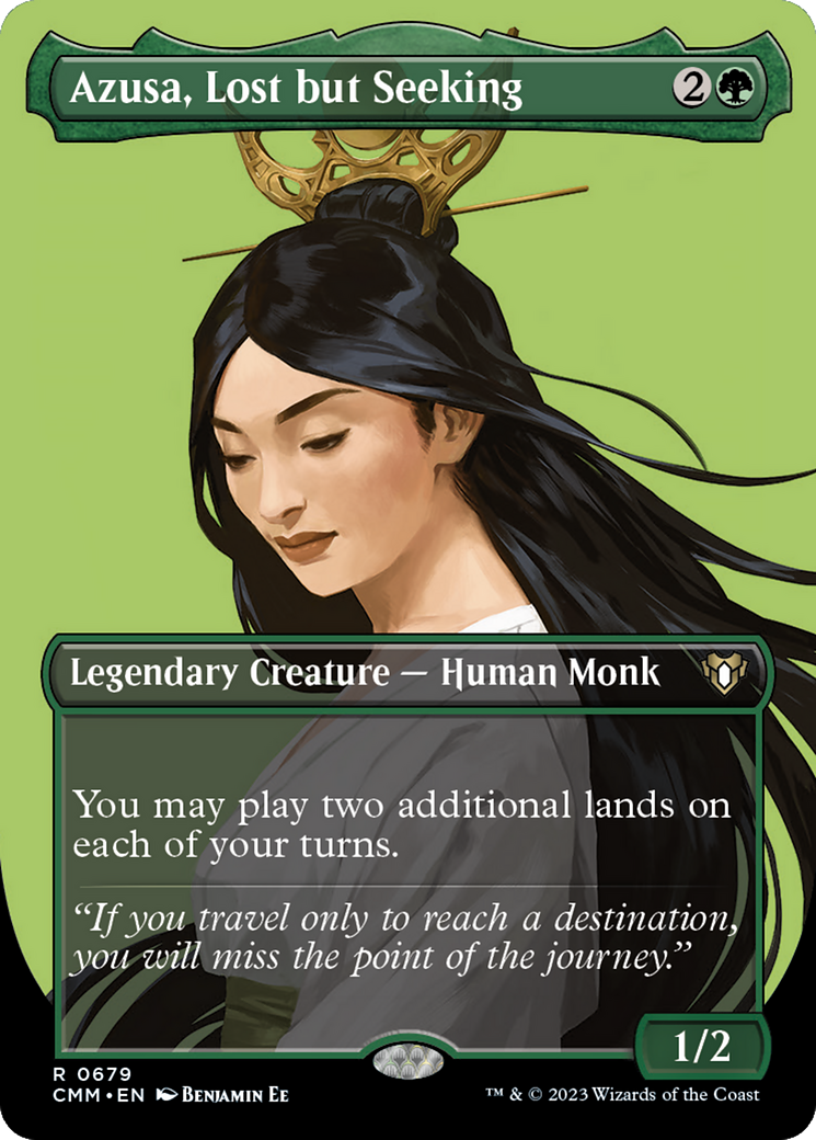 Azusa, Lost but Seeking (Borderless) (CMM-679) - Commander Masters (Borderless)