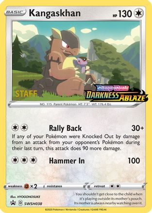Kangaskhan (SWSH038) (Staff Prerelease Promo) [Sword & Shield: Black Star Promos]