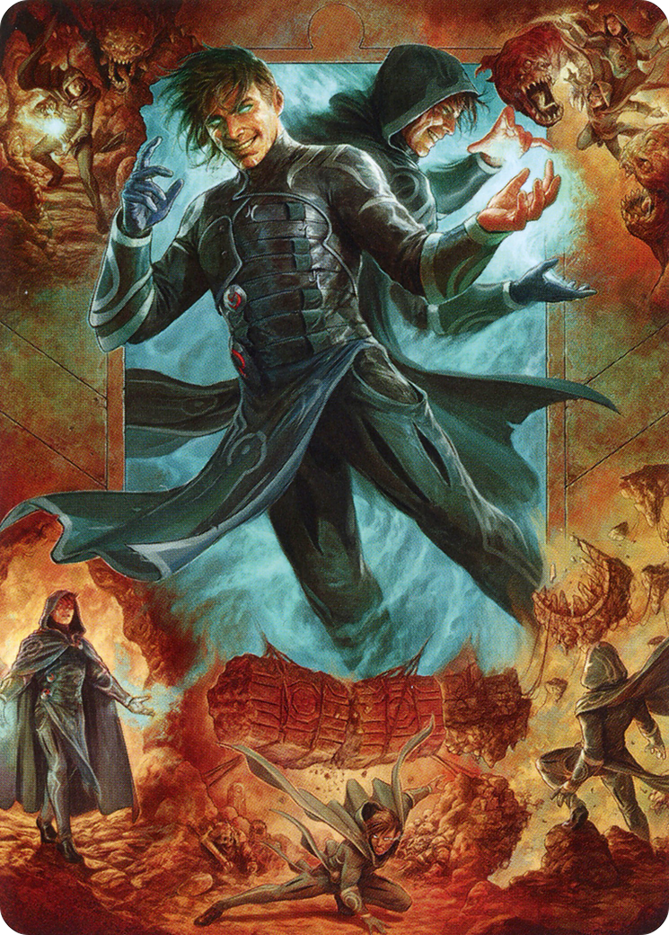 Jace, Mirror Mage // Jace, Mirror Mage (AZNR-002) - Zendikar Rising Art Series (Borderless)