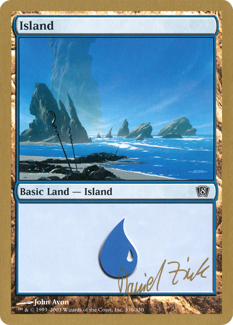 Island (336) - 2003 Daniel Zink (8ED) (WCD-) - World Championship Decks 2003
