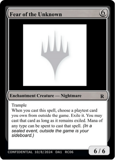 Fear of the Unknown (UNK-RC06B) - Unknown Event: (enchantment)