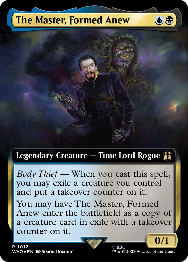 The Master, Formed Anew (Extended Art) (Surge Foil) (WHO-1017) - Doctor Who: (Extended Art) Foil