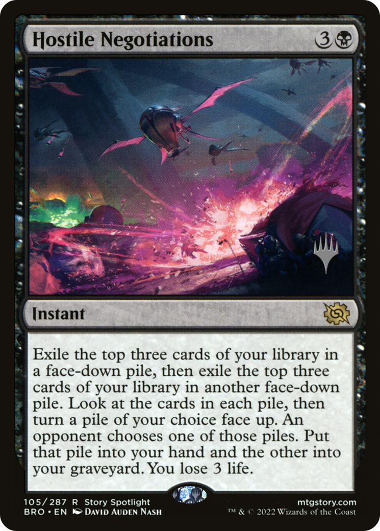 Hostile Negotiations (PPBRO-105) - The Brothers' War Promos Foil