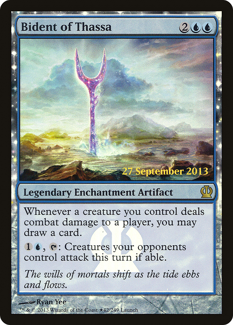 Bident of Thassa (LARP-042) - Theros Promos: (enchantment) Foil