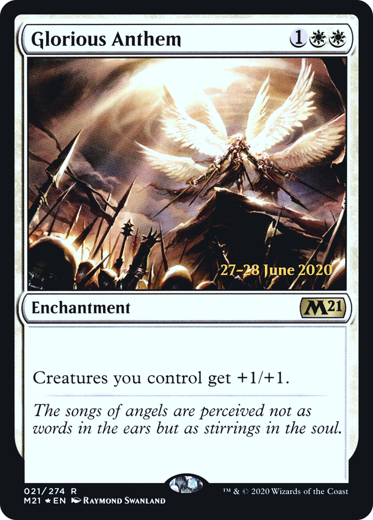Glorious Anthem (PRE-021) - Core Set 2021 Promos Foil