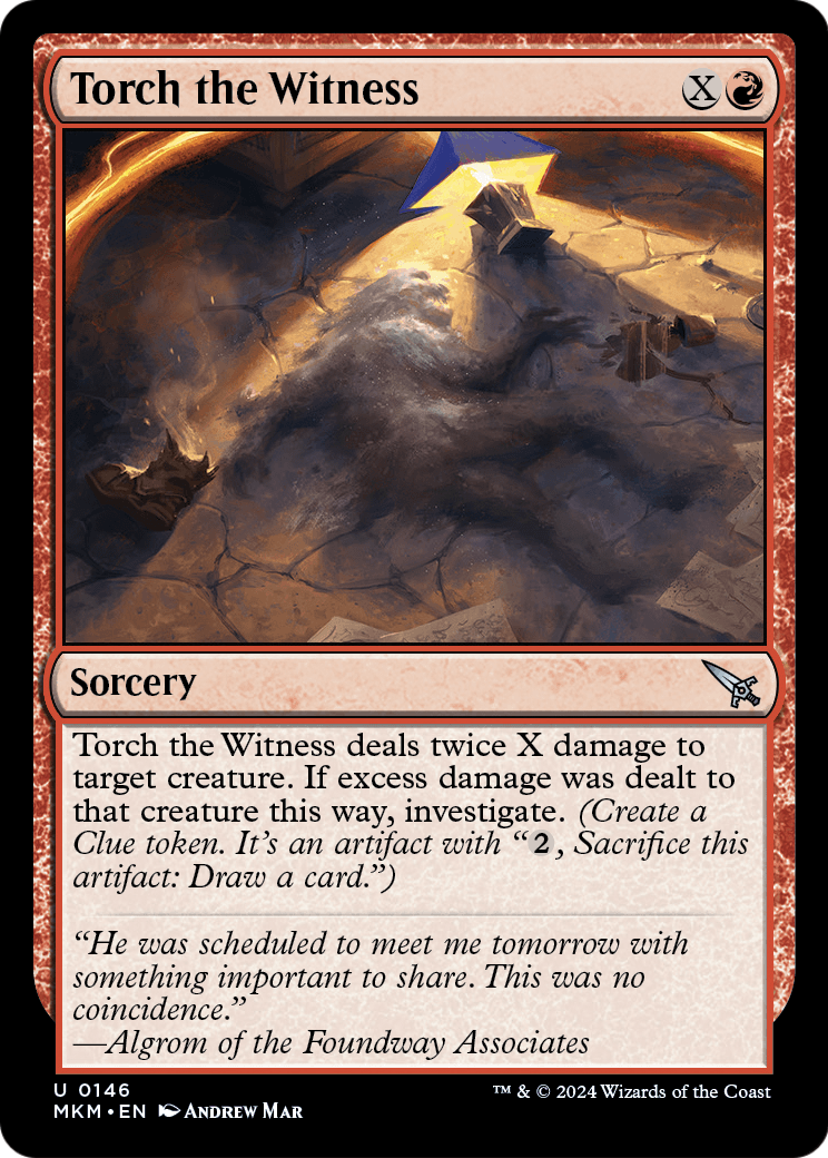 Torch the Witness (a) (MKM-146) - Murders at Karlov Manor Foil