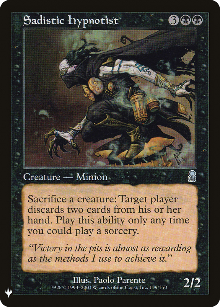 Sadistic Hypnotist (LIST-159) - The List