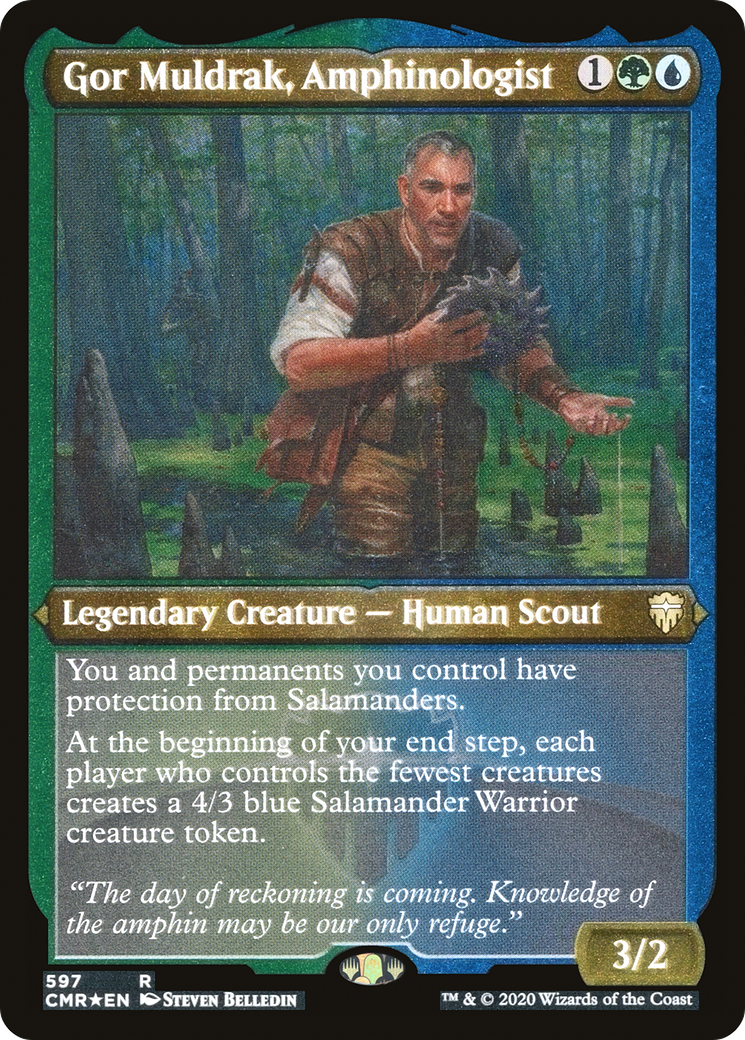 Gor Muldrak, Amphinologist (Etched) [Commander Legends]