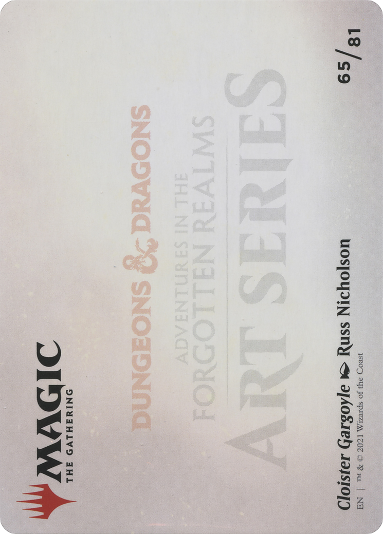 Cloister Gargoyle // Cloister Gargoyle (AAFR-065) - Adventures in the Forgotten Realms Art Series (Borderless) Foil