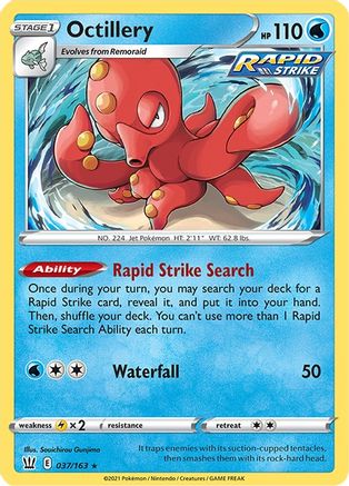 Octillery (037/163) (Theme Deck Exclusive) [Sword & Shield: Battle Styles]