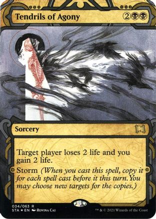 Tendrils of Agony (Foil Etched) (STA-034) - Strixhaven Mystical Archive (Borderless) Foil