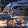 Dennick, Pious Apprentice // Dennick, Pious Apprentice (AMID-058) - Midnight Hunt Art Series (Borderless) Foil