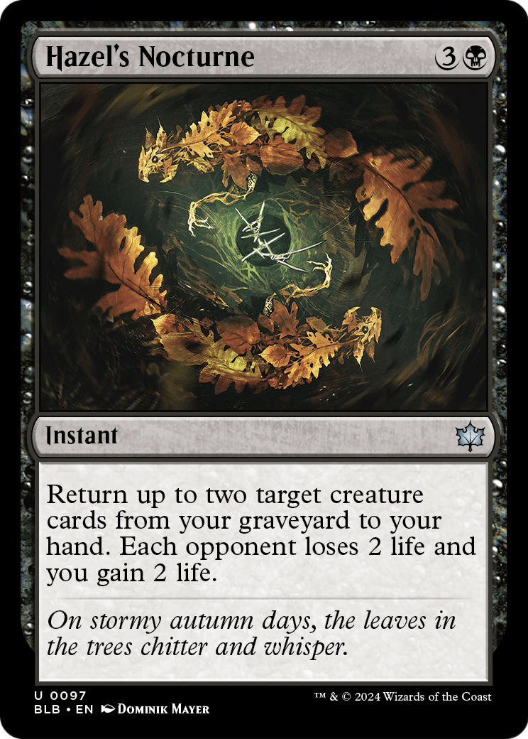 Hazel's Nocturne (BLB-097) - Bloomburrow Foil