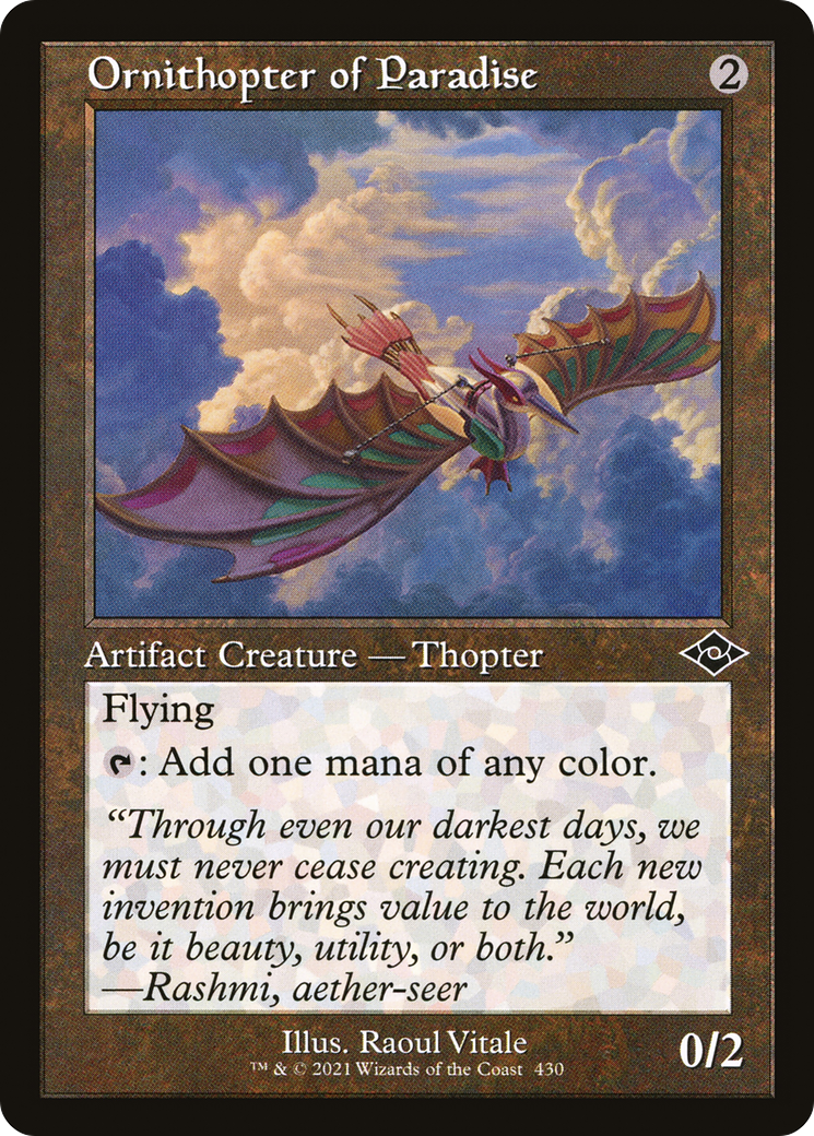 Ornithopter of Paradise (Retro Frame) (MH2-430) - Modern Horizons 2 Foil