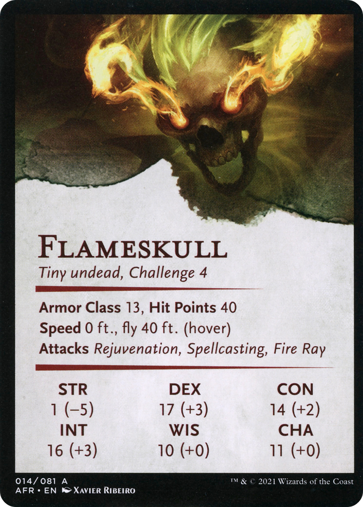 Flameskull // Flameskull (AAFR-014) - Adventures in the Forgotten Realms Art Series (Borderless)