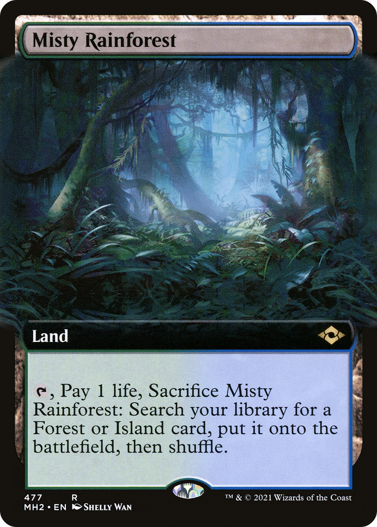 Misty Rainforest (Extended Art) (MH2-477) - Modern Horizons 2: (Extended Art) Foil