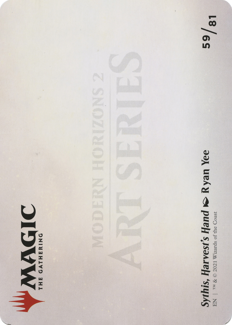 Sythis, Harvest's Hand // Sythis, Harvest's Hand (AMH2-059) - Modern Horizons 2 Art Series (Borderless) Foil