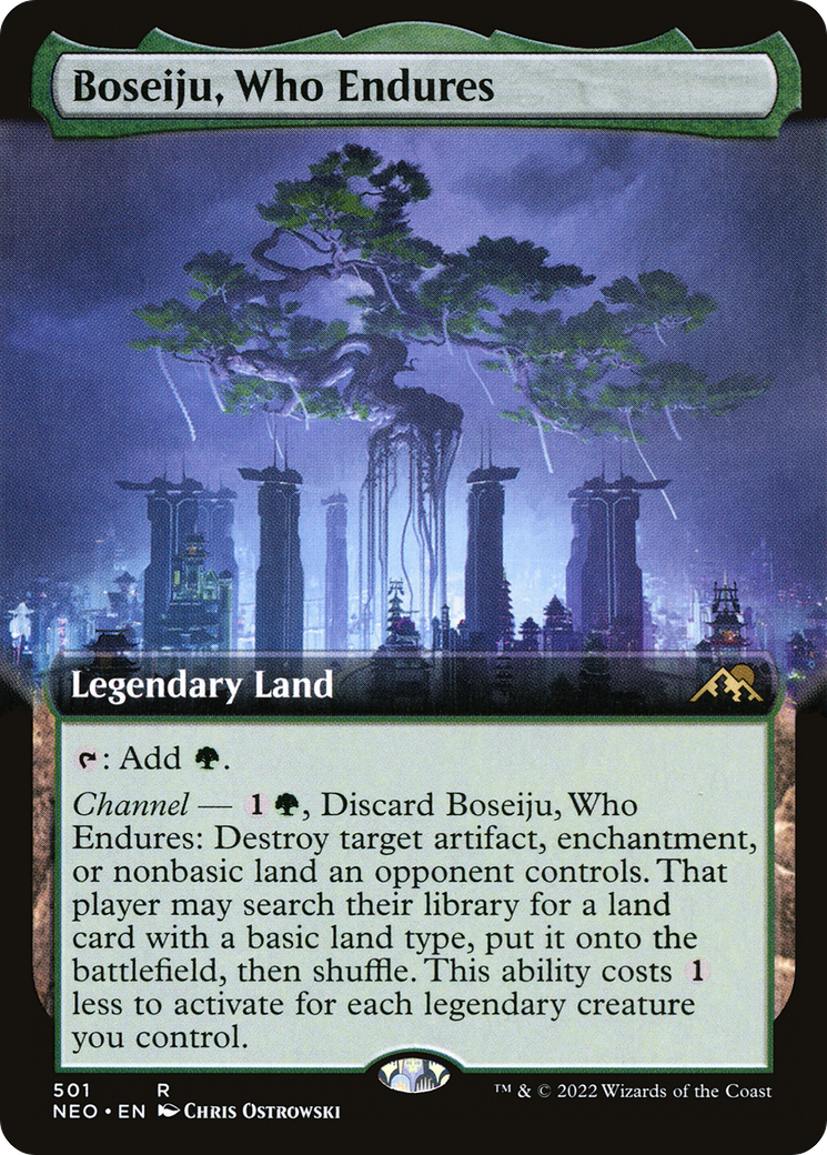 Boseiju, Who Endures (Extended Art) (NEO-501) - Kamigawa: Neon Dynasty: (Extended Art)