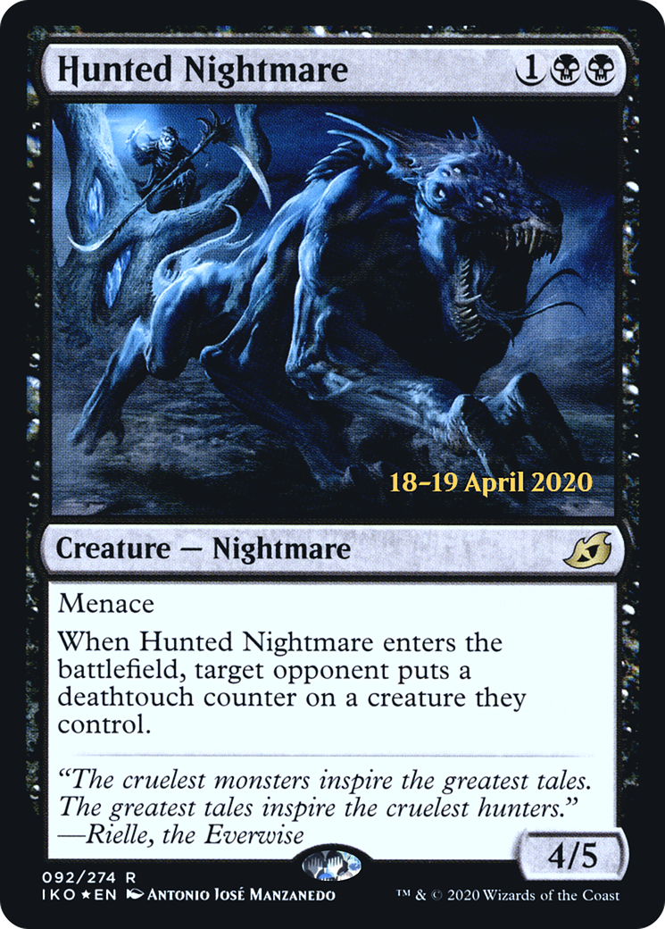Hunted Nightmare (PRE-92S) - Ikoria: Lair of Behemoths Promos Foil