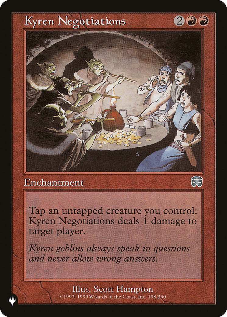 Kyren Negotiations (LIST-198/350) - The List