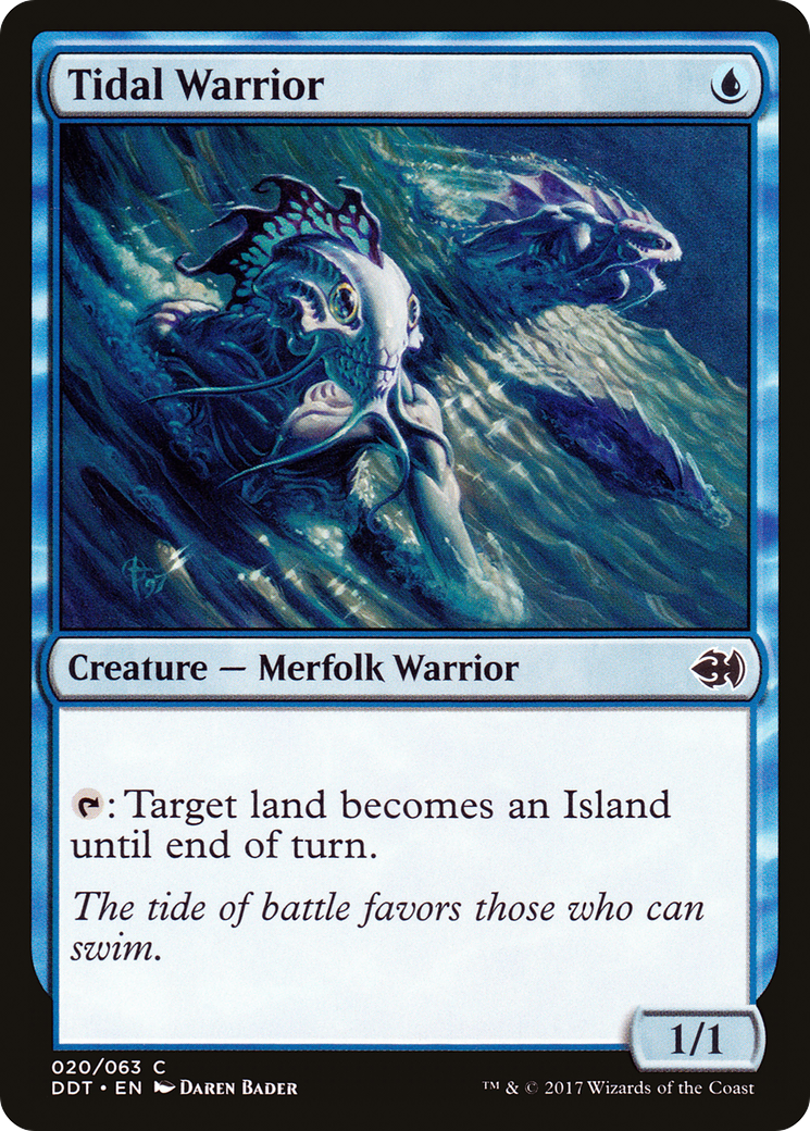 Tidal Warrior (DDT-020) - Duel Decks: Merfolk vs. Goblins