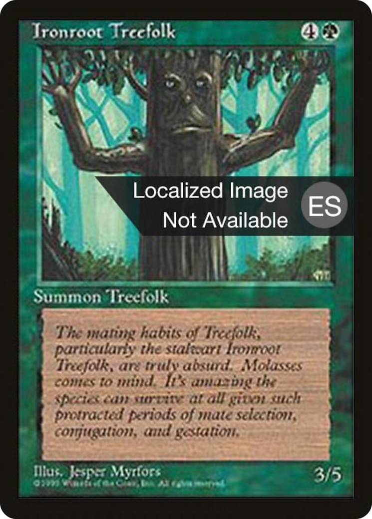 Ironroot Treefolk (4BB-) - Fourth Edition Foreign Black Border