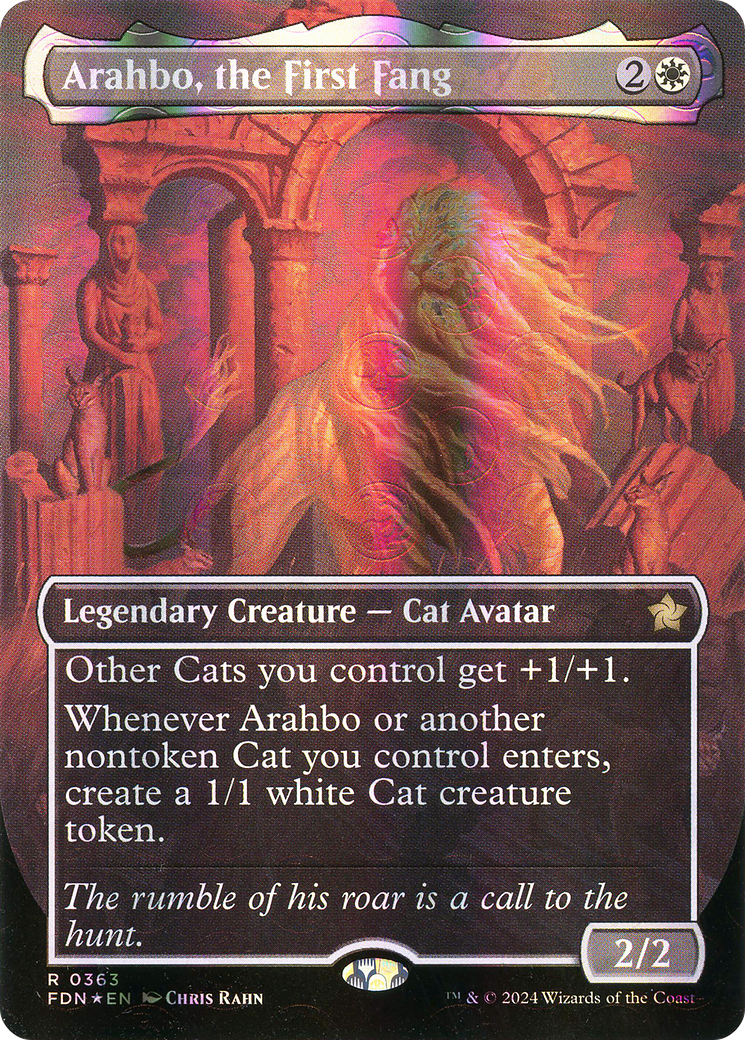 Arahbo, the First Fang (Borderless) (Mana Foil) (FDN-363) - Foundations (Borderless) Foil