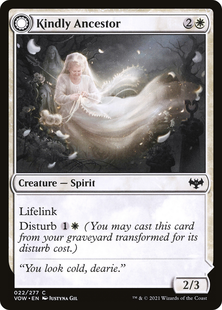 Kindly Ancestor (VOW-022) - Innistrad: Crimson Vow: (Double Faced Transform)