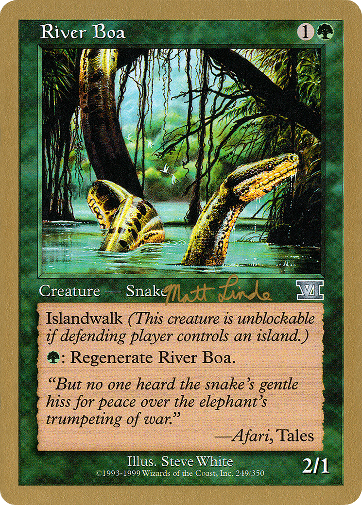 River Boa - 1999 Matt Linde (6ED) (WCD-) - World Championship Decks 1999
