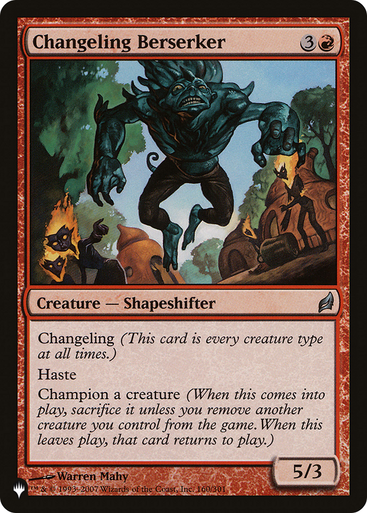 Changeling Berserker (LIST-160/301) - The List