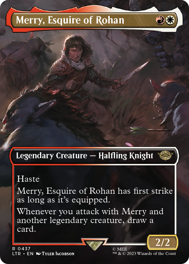 Merry, Esquire of Rohan (Borderless) (LTR-437) - The Lord of the Rings: Tales of Middle-earth (Borderless) Foil