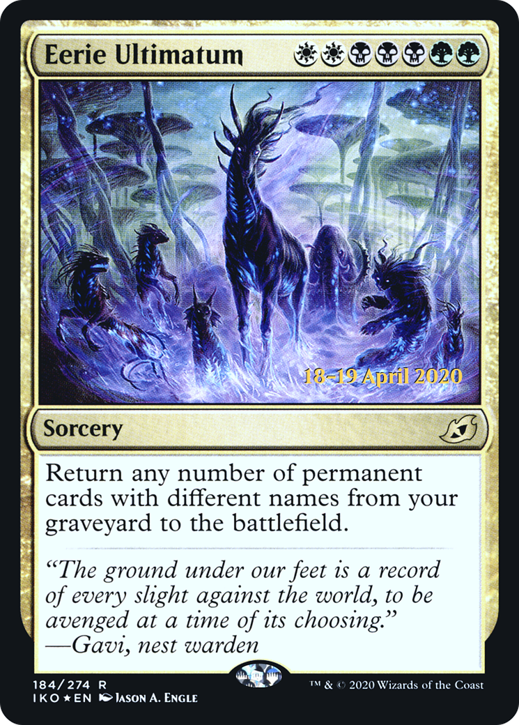 Eerie Ultimatum (PRE-184) - Ikoria: Lair of Behemoths Promos Foil
