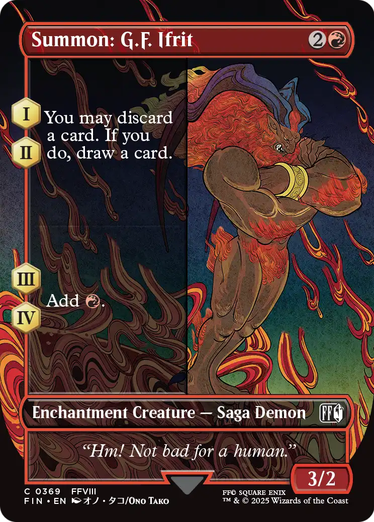 Summon: G.F. Ifrit (Borderless) (FIN-369) - FINAL FANTASY: (enchantment) (Borderless)