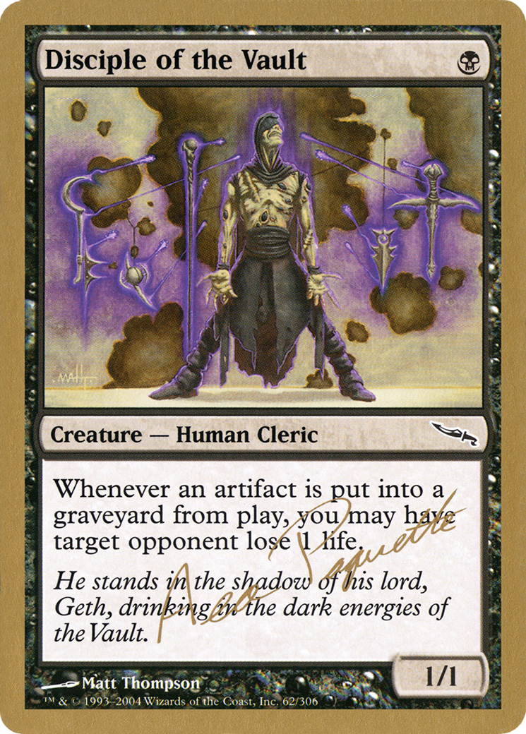 Disciple of the Vault - 2004 Aeo Paquette (MRD) (WCD-) - World Championship Decks 2004